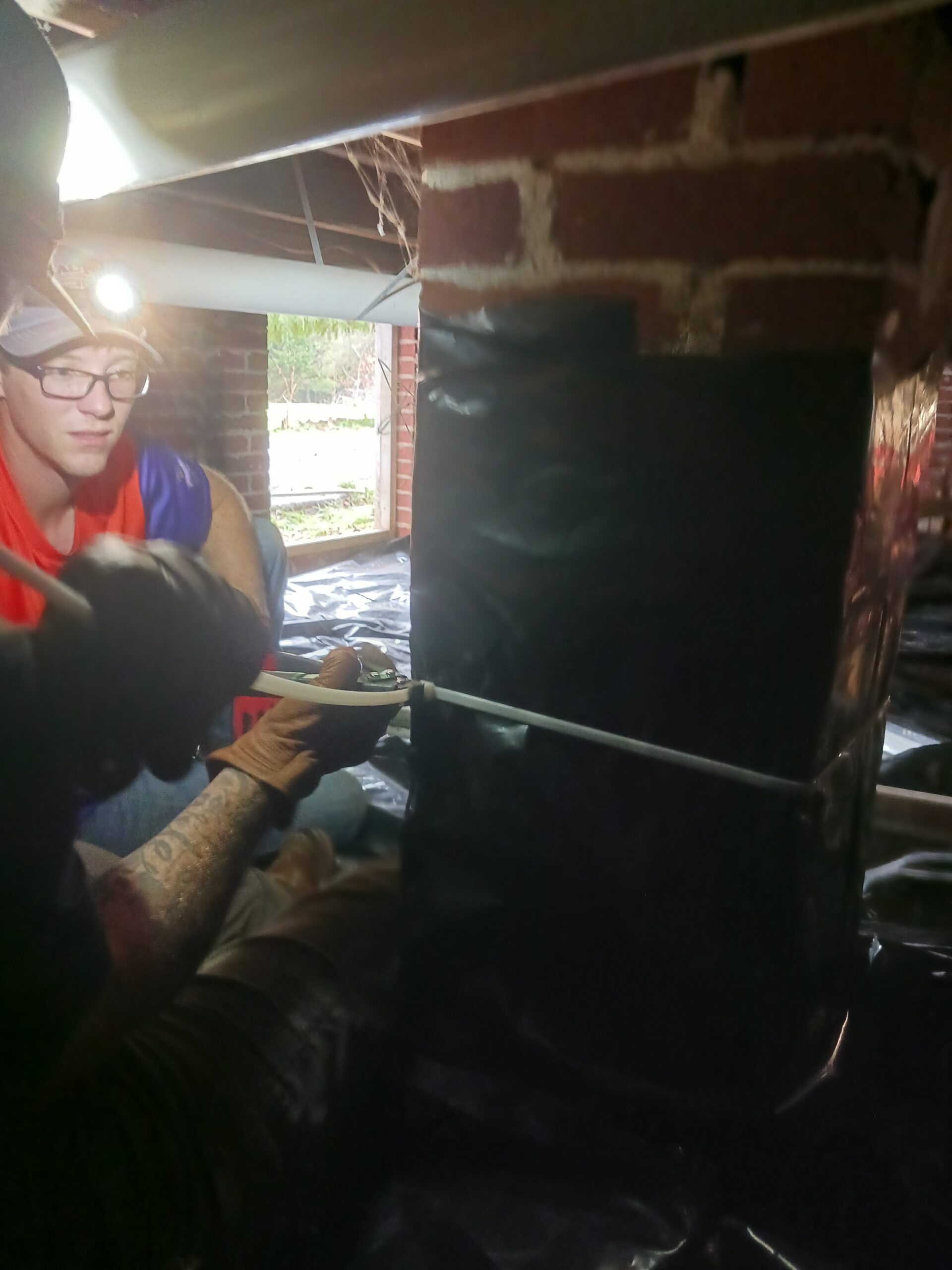 Inspecting a crawl space